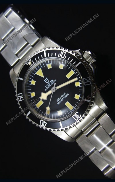 Tudor Oyster Prince Vintage 200M Black Dial Squre Markers Swiss 1:1 Mirror Replica Watch 