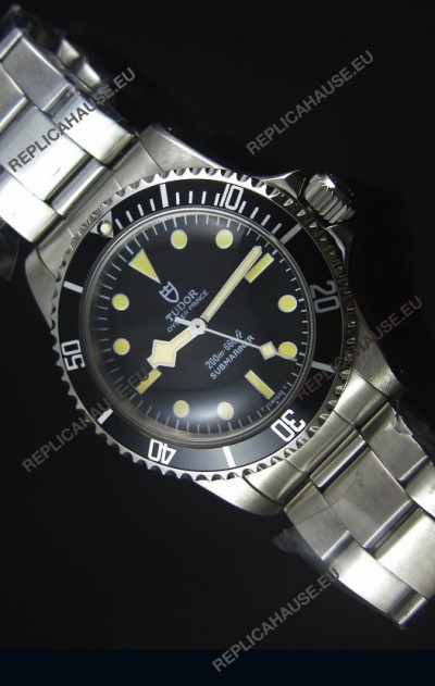 Tudor Oyster Prince Vintage 200M Black Dial Dot Markers Swiss 1:1 Mirror Replica Watch 