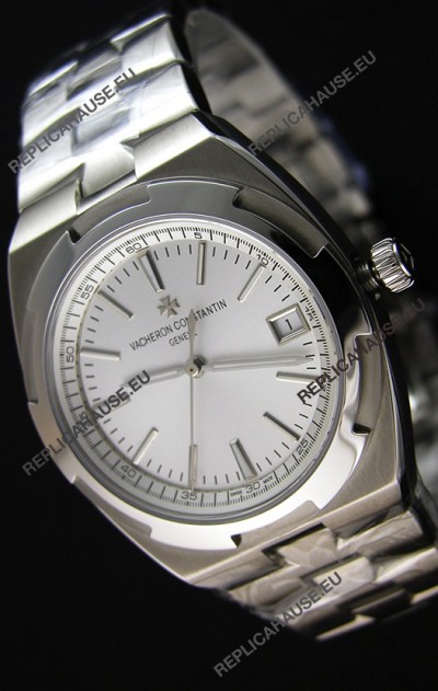Vacheron Constantin Overseas Steel White Dial Swiss Replica 1:1 Mirror Watch 