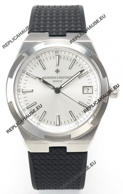 Vacheron Constantin Super Clone Overseas Edition Steel Casing and Dial in Rubber Strap