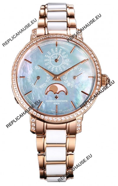 Vacheron Constantin Traditionelle Perpetual Calendar Ultra-Thin Rose Gold Swiss Replica 