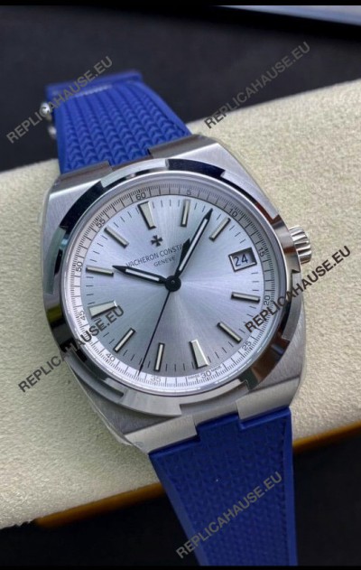Vacheron Constantin Overseas 1:1 Mirror Swiss Replica Watch in Steel Dial - Rubber Strap