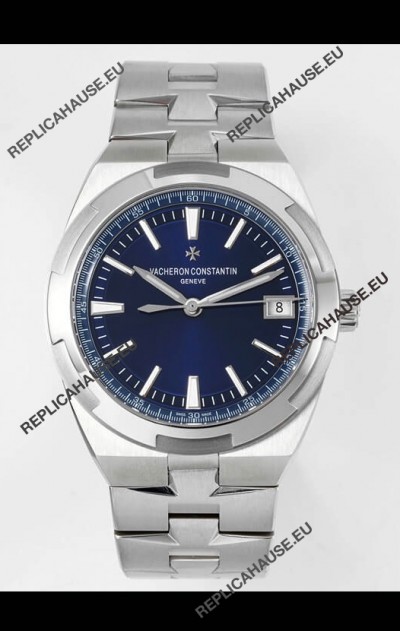 Vacheron Constantin Overseas 1:1 Mirror Swiss Replica Watch in Steel Blue Dial 