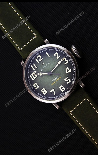 Zenith Pilot Type 20 Extra Special Green Dial Swiss Replica Watch 40MM