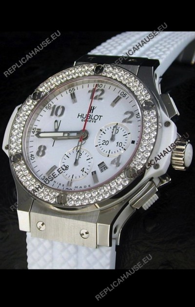 Hublot Big Bang Swiss Replica Watch Diamonds Bezel