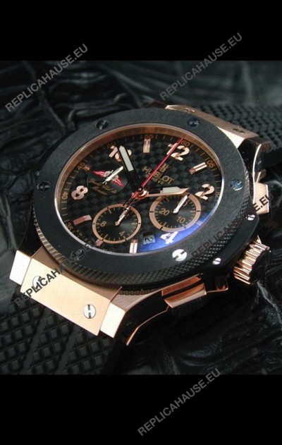 Hublot Big Bang Geneve Yacht Club Swiss Replica Watch in Rose Gold Case