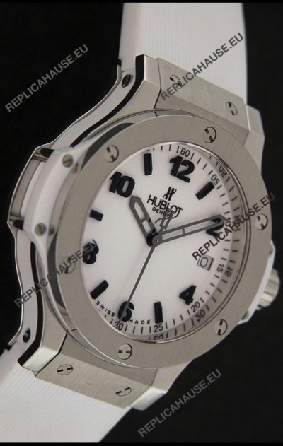 Hublot Big Bang King Swiss Quartz Watch in White Strap