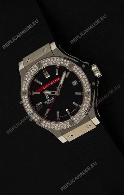 Hublot Luna Rossa Swiss Quartz Watch in Diamond Plated