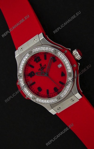 Hublot Big Bang Swiss Replica Watch in Red Dial/Strap
