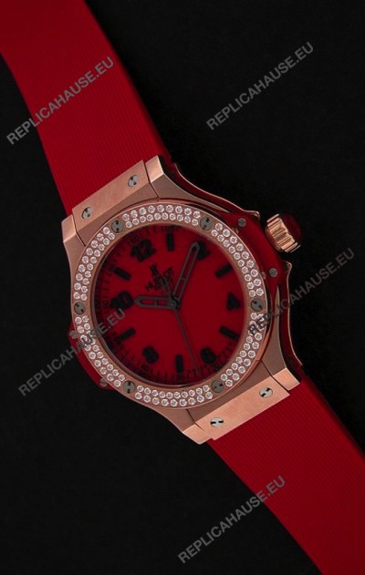 Hublot Big Bang King Swiss Quartz Watch in Diamond Plated