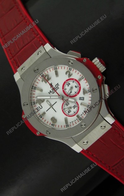 Hublot Big Bang Geneve Japanese Replica Watch in Aspen White Dial