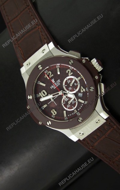 Hublot Big Bang Ceramic Bezel Watch Carbon Dial - 1:1 Mirror Replica