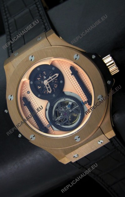 Hublot Big Bang King Power Tourbilon Japanese Replica Watch in Rose Gold