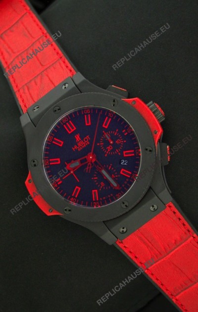 Hublot Big Bang Ceramic Sandblasted Matte Watch in Red - 1:1 Mirror Replica