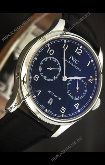 IWC Schaffhausen Japanese Replica Watch in Blue Dial