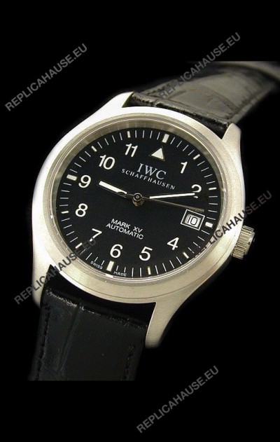 IWC Pilot MARK-XV Swiss Replica Watch in Black