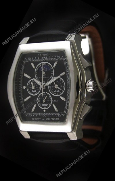IWC Schaffhausen Da Vinci Japanese Replica Watch in Black