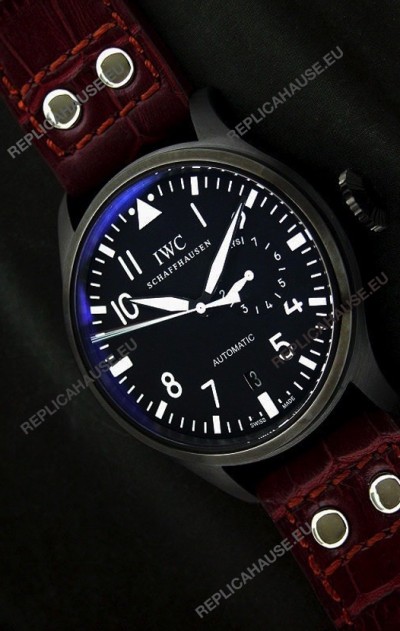 IWC Der Flieger Automatic Swiss Replica Watch in Blue Dial
