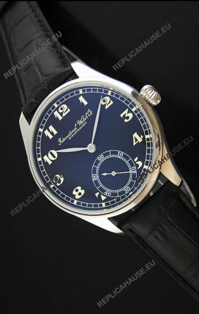 IWC Portuguese FA Jones Japanese Replica Watch in Black Dial
