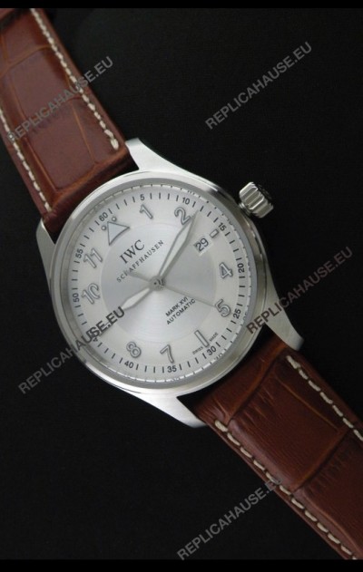IWC Fliegeruhr International Watch Co. Swiss Automatic Replica Watch in Brown Leather Strap