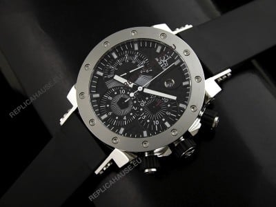 Jacob and Co EPIC II Swiss Watch in Black Carbon Dial