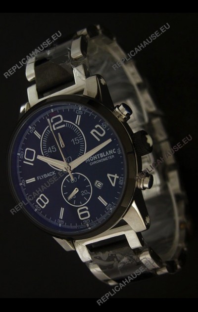 Montblanc FlyBack Chronometer Watch in Dark Black Dial