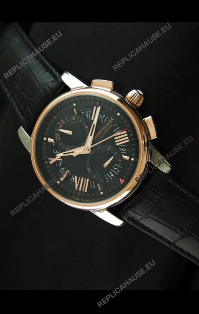 Mont Blanc Automatic Chronograph Japanese Replica Watch Black Dial