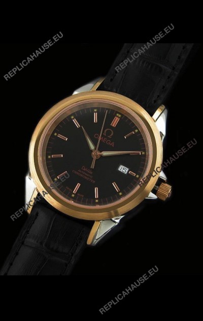 Omega Deville Escapement Mechanical Watch in Pink Gold