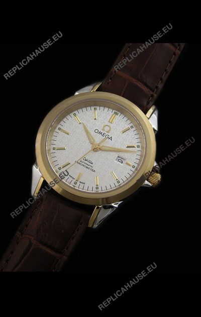 Omega Deville Escapement Mechanical Watch in White Dial