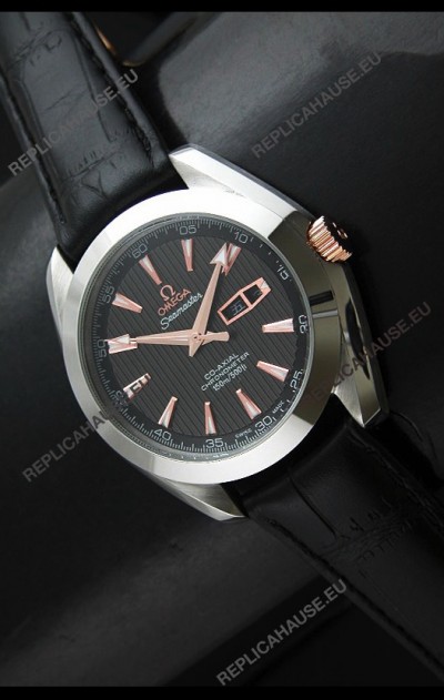 MEGA Seamaster Aqua Terra 150M Co-Axial Watch in Black Dial