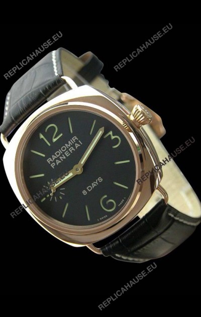 Panerai Radiomir 8 Days Swiss Watch in Pink Gold Case