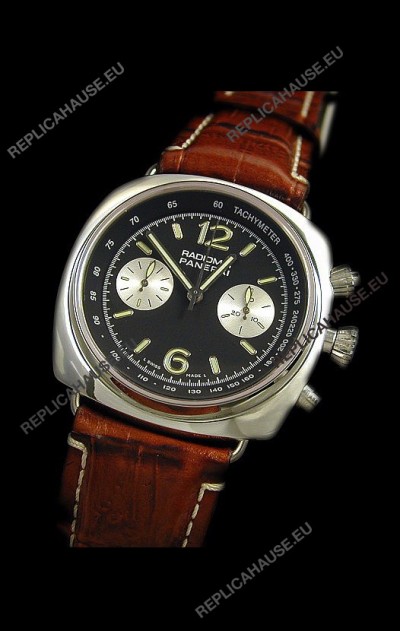 Panerai Radiomir Lemania Swiss Watch in Black Dial