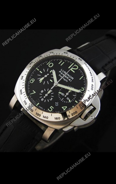 Panerai Luminor Daylight Swiss Watch in Steel - 1:1 Mirror Replica