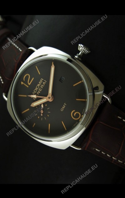 Panerai Radiomir GMT Japanese Replica Watch in Off Black Dial