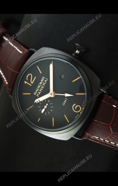 Panerai Radiomir GMT Japanese Replica Watch in PVD Case