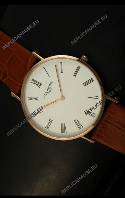 Patek Philippe Calatrava Ulta-Thin Japanese Replica Watch - 4MM Thick