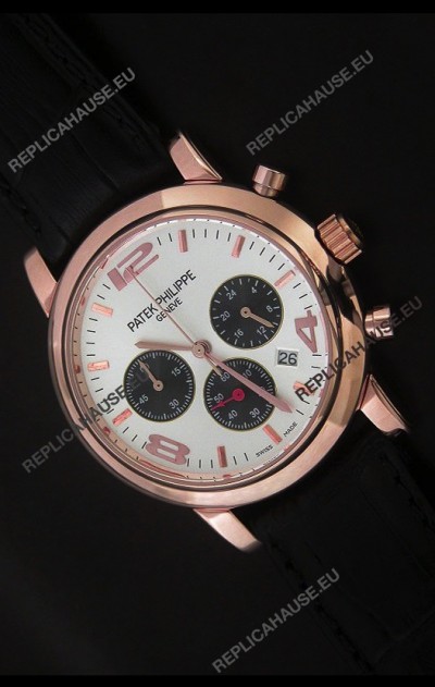 Patek Philippe Perpetual Calender Japanese Steel Watch in Rose Gold