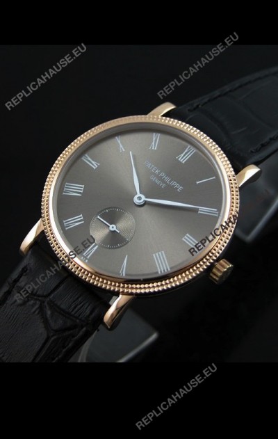 Patek Philippe Calatrava Japanese Mens Watch in Grey Dial