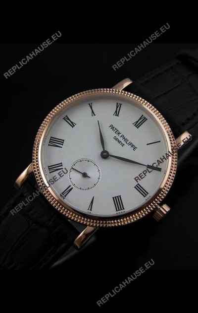 Patek Philippe Calatrava Japanese Mens Watch in Rose Gold