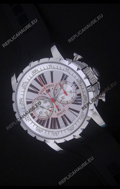 Roger Dubius Excalibur Chronoexcel Swiss Watch in White Dial