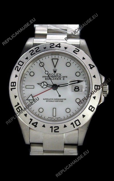 RolexÂ Explorer II Japanese Replica Automatic Watch in White
