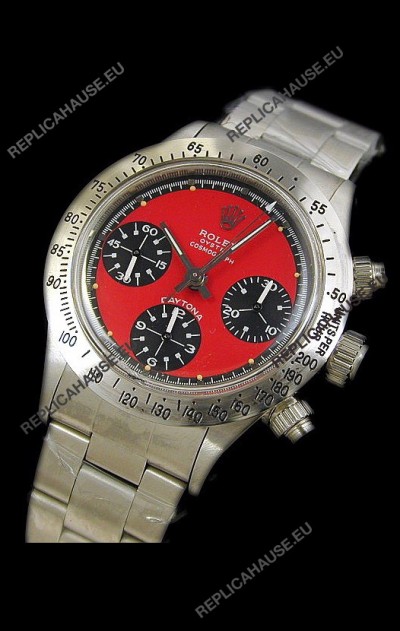 Rolex Oyster Cosmograph Swiss Replica Watch in Red Dial