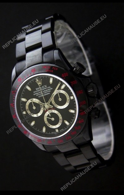 Rolex Daytona Cosmograph Swiss Replica Black PVD Watch 