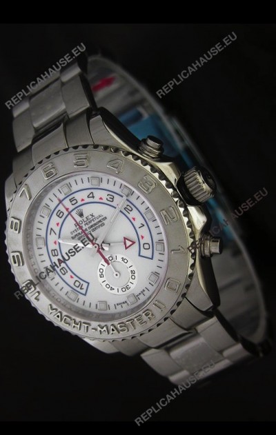 Rolex Yachtmaster II Swiss Replica Watch in White Dial