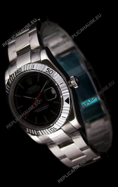 Rolex Datejust Turn O Graph Replica Watch in Black Dial
