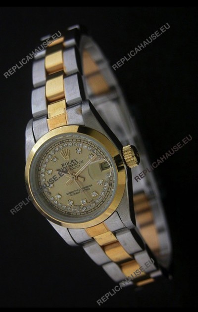RolexÂ Datejust Oyster Perpetual Superlative ChronoMeter Swiss Gold Watch in Diamond Markers