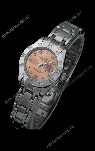 Rolex Datejust Ladies Japanese Replica Ladies Watch in Brown Dial