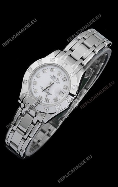 Rolex Datejust Ladies Japanese Replica Ladies Watch in Diamond Markers