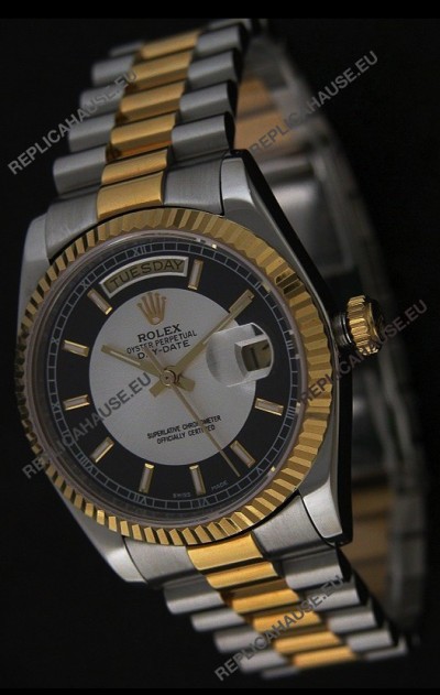 Rolex Day Date Just JapaneseÂ Replica Two Tone Gold Watch 