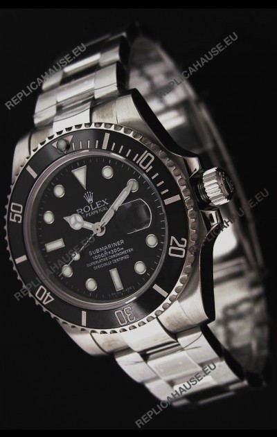 RolexÂ Submariner Swiss Replica Watch in Black Bezel - Ceramic Bezel Watch